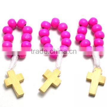 Finger Ring Catholic Rosary in Stainless Steel Jewelry,Catholic Finger Colors Rings,wood Beads Cord Rosary photo-5