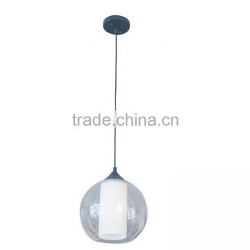 UL Listed double layer white froseted glass and Clear Glass shade Hotel Pendant Lamp