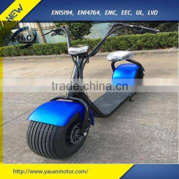 18"	Fat	wheel Harley	Scooter with bluetooth APP citycoco 1000W