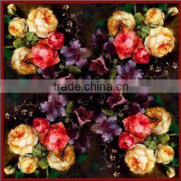 Factory Free Sample No MOQ Flower Printed Scarf