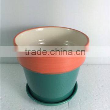 Decorative Small Colourful Ceramic Flower Pots photo-3