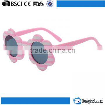 Flower shape frame cute girls plastic child sunglasses for sunshades