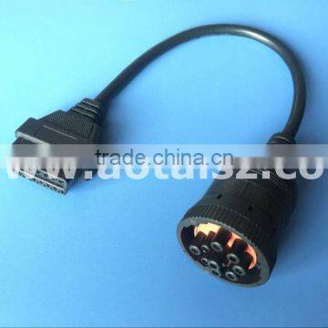 9pin J1939 to J1962 Cable 16pin OBD OBD2 Male Female photo-2