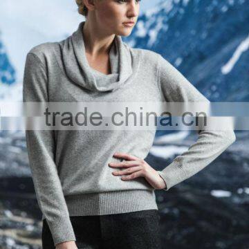 2014 New Fashion Women Knitting Pure Cashmere Big Round Neck Pullover photo-6
