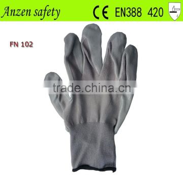 white nylon hand gloves grey foam nitrile glove