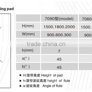 Ventilation Cooling Equipment Wet Pad Evaporative Cooling Pad/Air Coolers Pad