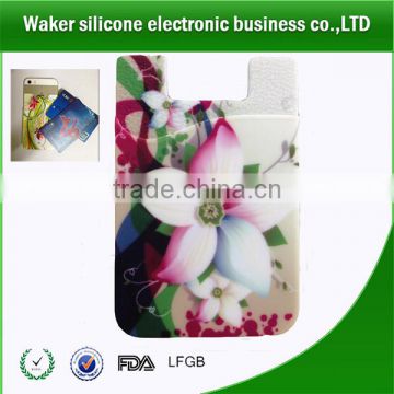 wholesale Silicone cell phone credit card holder/pouch i wallet/phone card holder manufacture