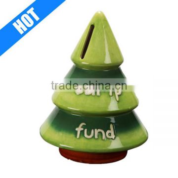 green color glazed hand painted ceramic stopper for piggy bank