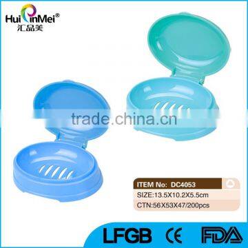 Colorful With Lid and Drain Plastic Soap Dish