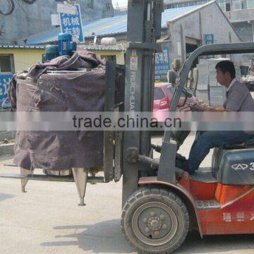 Pork skin gas boiler with paddle mixer system and lip