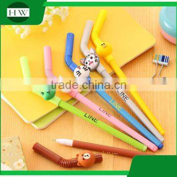 promotional wholesale cheap funny school office stationery mini plastic straw roller ball point pen