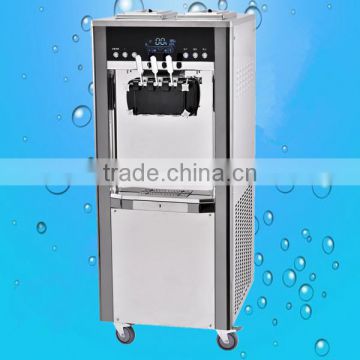 Precooling Air Pump Multi 3 Flavor Soft Commercial Ice Cream Machine for sale(BQ-S80Y)