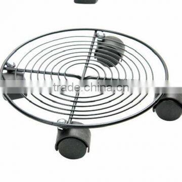 Trolley Movable Round Iron Flower Pot Stand