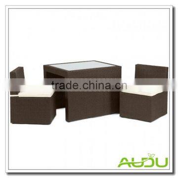 Audu wicker outdoor use catering tables and chairs