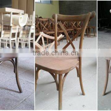 Solid wooden cross back chair