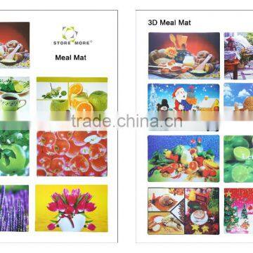 Wine and Fruits 3D Printting PP Washable Placemats