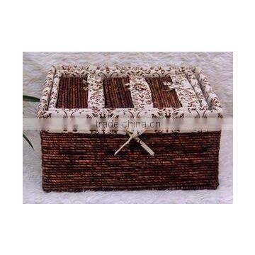 ECO-Friendly Woven Storage Basket, With Cotton Bag photo-2