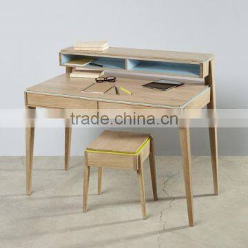 Special Design Two Layer Wood Study Table For Home Use