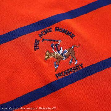 YixigeluoT-shirt Men's Summer 2017 New Men's Stripes, Men's Short Sleeve T-shirt, Brief Men's POLO Lapel T-shirt T-shirt photo-4