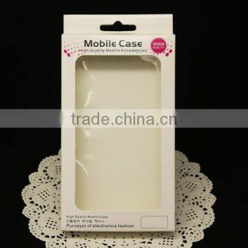 Folding phone case paper packaging PVC plastic box for Samsung mobile case