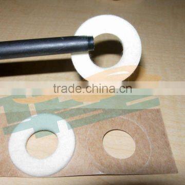 Adhesive backed wool felt seals for machine