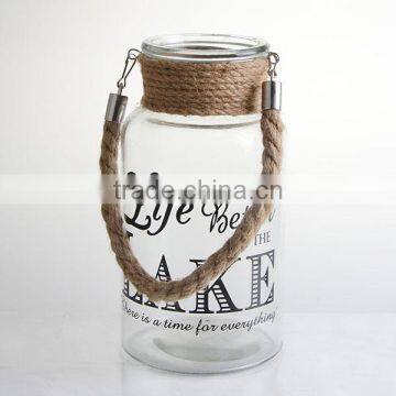 Glass Lantens With Handle photo-2