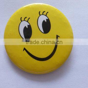 smile face printed round tin button badge emoji metal badge