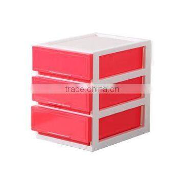 3 layer middle size color plastic storage drawer box