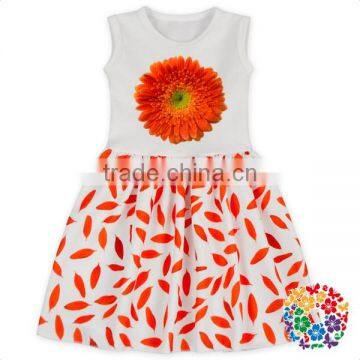 New Style Children Girls Short Sleeve Frock Design White Dress Party Vintage Clothes Dress photo-3