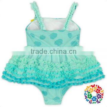 Wholesale Kid One Pieces Swimsuit Custom Print Mermaid Aqua Girls Swimwear photo-6