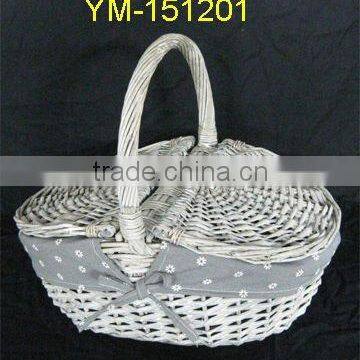 2016 new popular weaving willow handmade picnic baskets