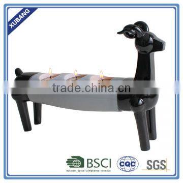 Poly Resin Candle Holder Cat Design for Home Decoration photo-3