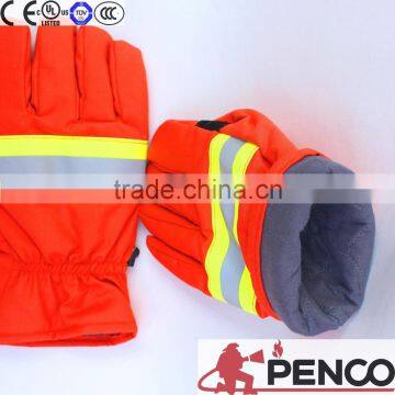 red safety hands fingers protection fire retardant safe exporting Eu world market fireman firefighter security 3 m gloves