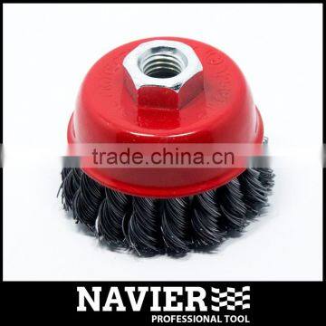 High quality polishing tools twist knot cup steel wire brush