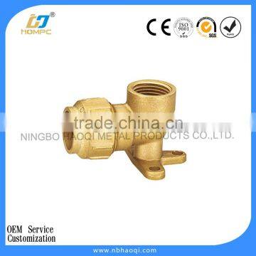 Brass Wall Plate Elbow Compression Fitting photo-2