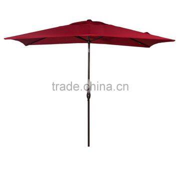 Garden Red Rectangular Market Outdoor Table Patio Umbrella