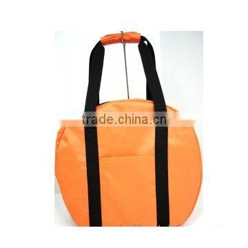 Cutsomeized Size Logo Eco -friendly Orange Round Travel Duffle Bag for Women photo-2