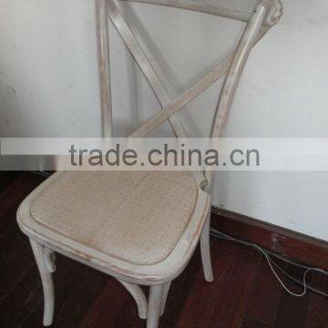 Black Solid Wood Cross Chair/Dining Chair for Living Room photo-3