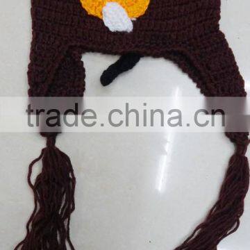 child winter knitted animal shaped hat