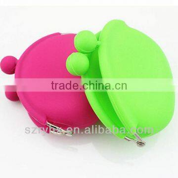 Fashion Ladies Clamshell Cluth silicone coin purse