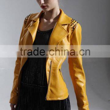 new arrived lapel zipper women's jacket