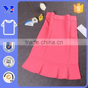 Flower Embossed Young Design Elastic Flouncing Tight Skirt photo-2