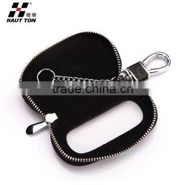 Many Color Top Grain Cowhide Genuine Leather Fashion Men Car Key Case Chains Holder