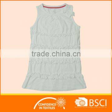 Fancy Sleeveless Children Layered Mini Dress Small Girls Dress