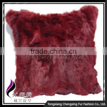 CX-D-17F Excellent Custom Design Rabbit Fur Pillow Cases photo-3