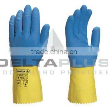 Antis-acid nature latex Delta safety glove