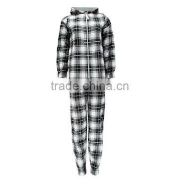 Wholesale Family Flannel Black and White Adult Onesie 100 Cotton photo-3