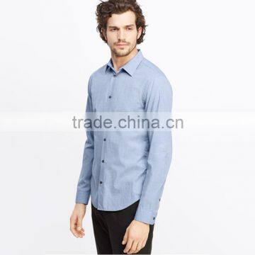 Wholesale Men's Business Custom-made Factory Price Linen Mens Shirts Long Sleeve photo-3