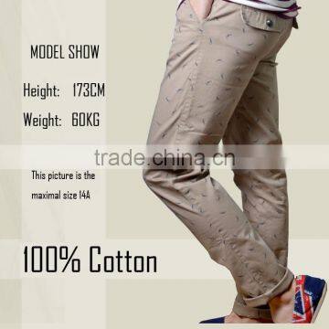 2014 latest children Korea Khaki slacks Cotton boy Trousers