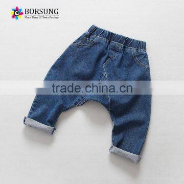 2017 Hot latest design children clothing baby new style casual long jeans pants
